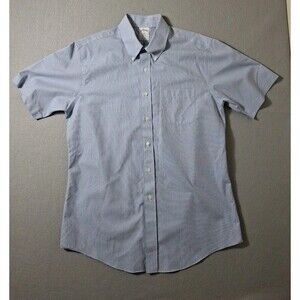 Brooks Brothers Dress Shirt Regent Mens Large 16 Neck Check Business Corporate